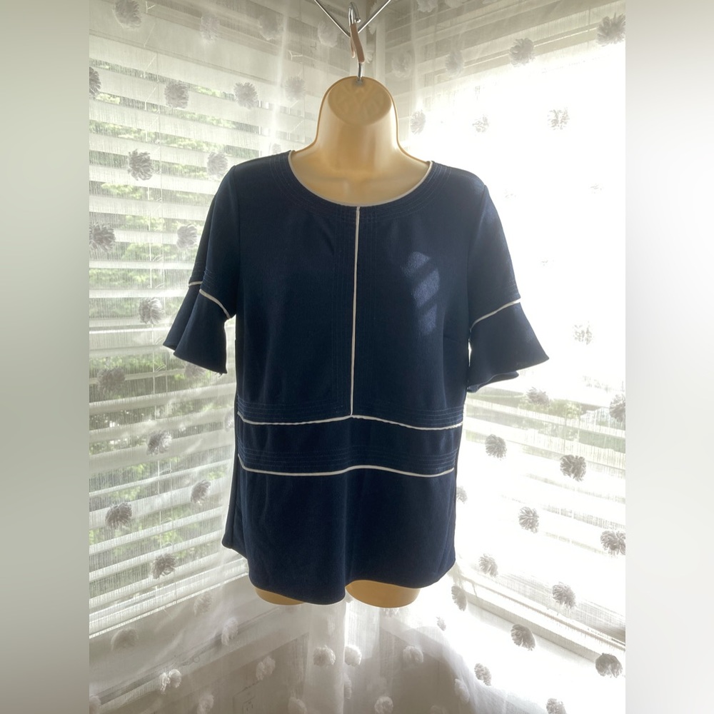 Banana Republic Navy Blue 3/4 Sleeve Blouse
